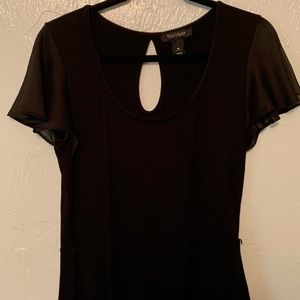 Black peplum top from WHBM